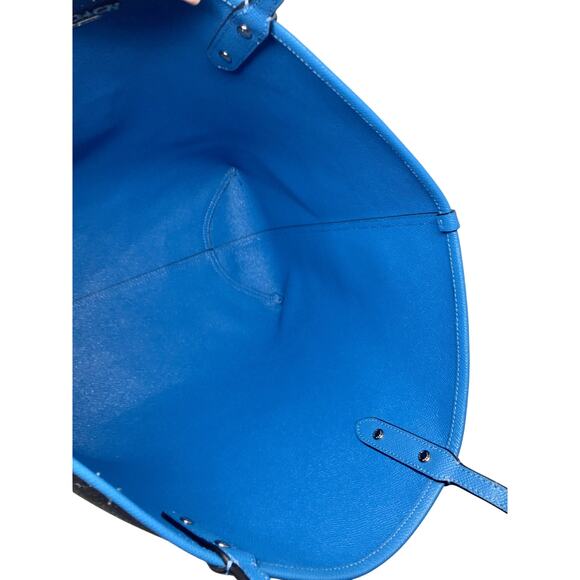 Coach Coated Canvas Reversible City Tote - Starry Sky / Bright Blue - Picture 14 of 15